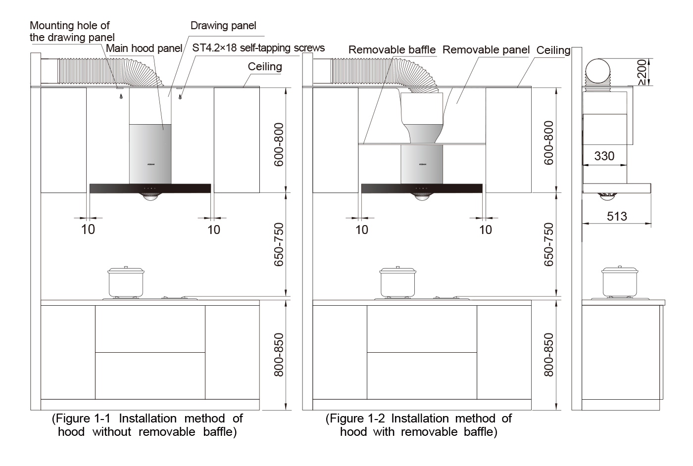 Robam 1800m3/h 4.4kw Hood Hob - Image 6