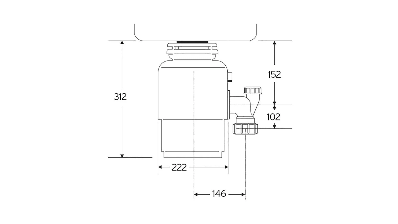 Insinkerator Waste Disposer / Disposal Evolution 100 0.75 HP - Image 2