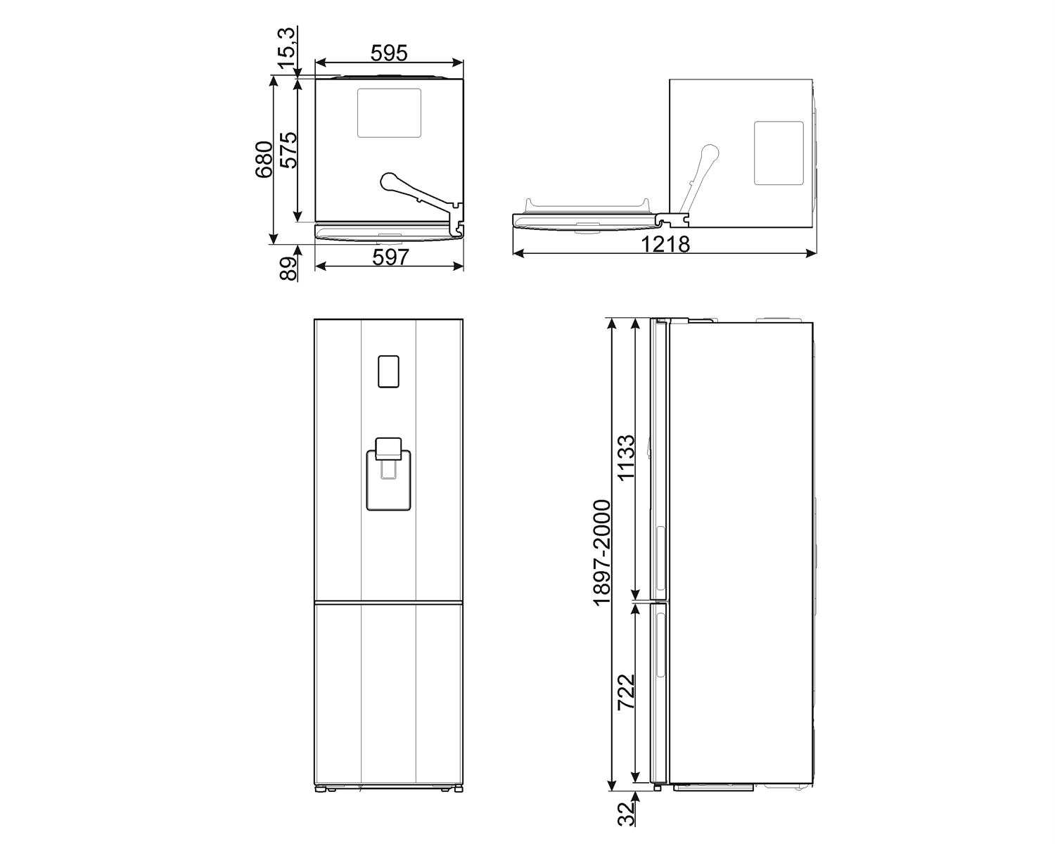 Smeg 60CM Fridge White Series - Image 5