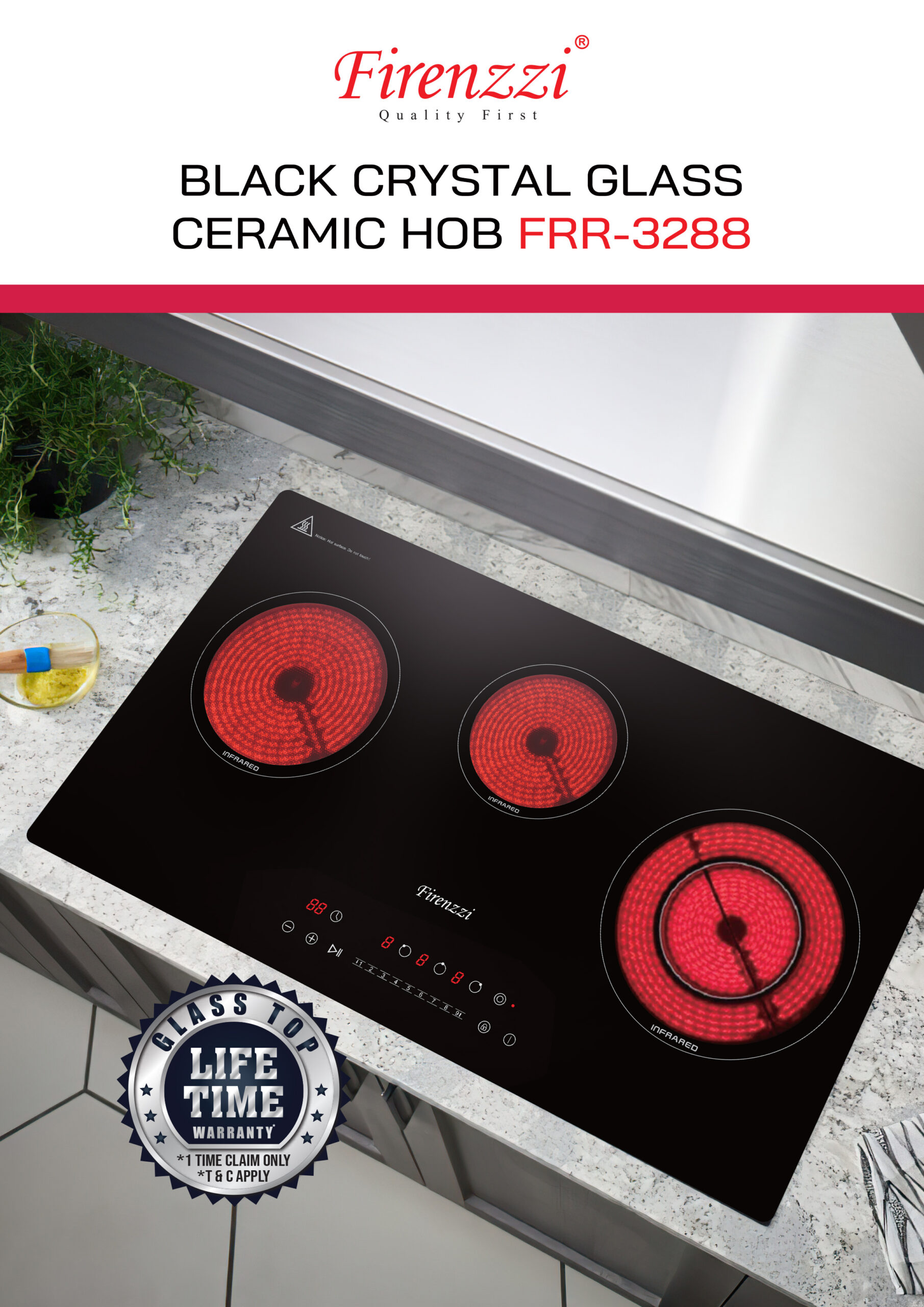 Firenzzi Glass Ceramic Hob - Image 2