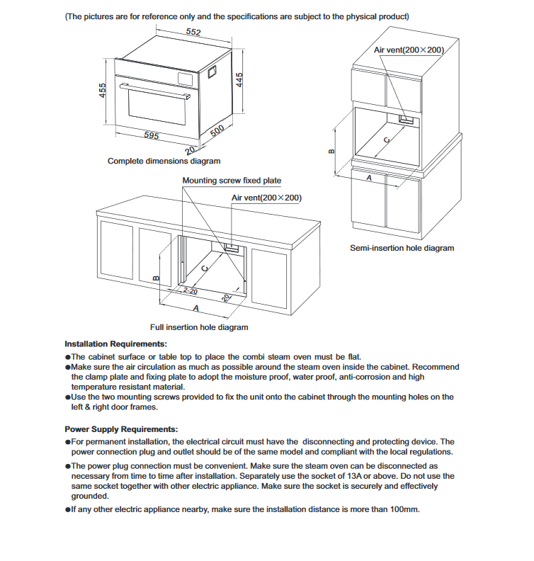 Robam 40L TFT Colour Touch Screen Combi steam oven - Image 4