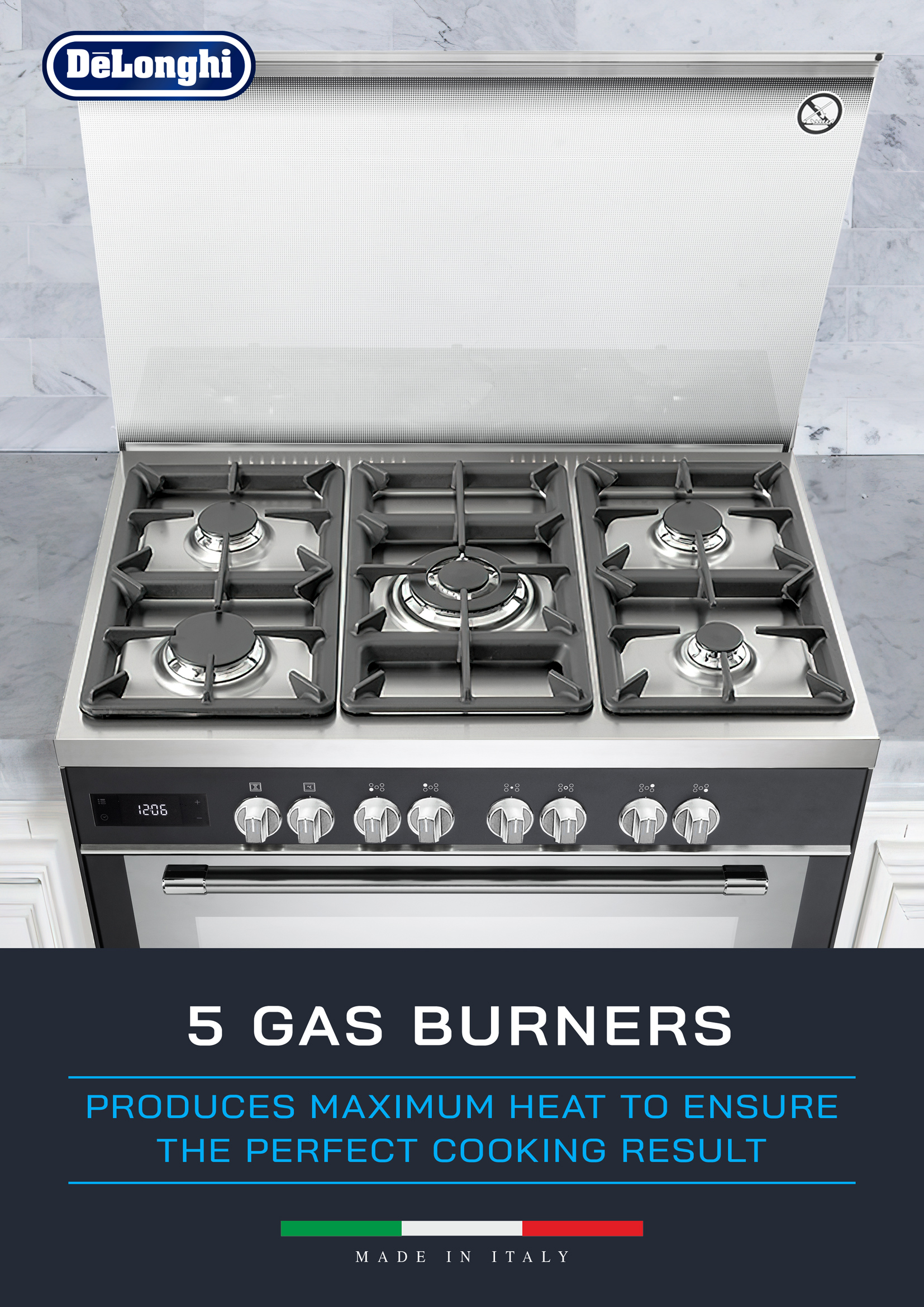 DeLonghi Range Cooker Professional With Built- in Electric Oven - Image 2