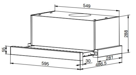 Forseti 60cm Built-in Telescopic Hood - Image 2