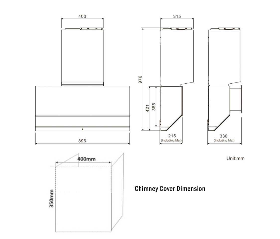 Vatti Magic Series High Suction Power Cooker Hood with Auto Steam Clean - Image 3