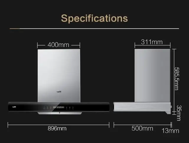 Vatti (1860m3/h) High Suction Power Auto steam clean Hood - Image 6