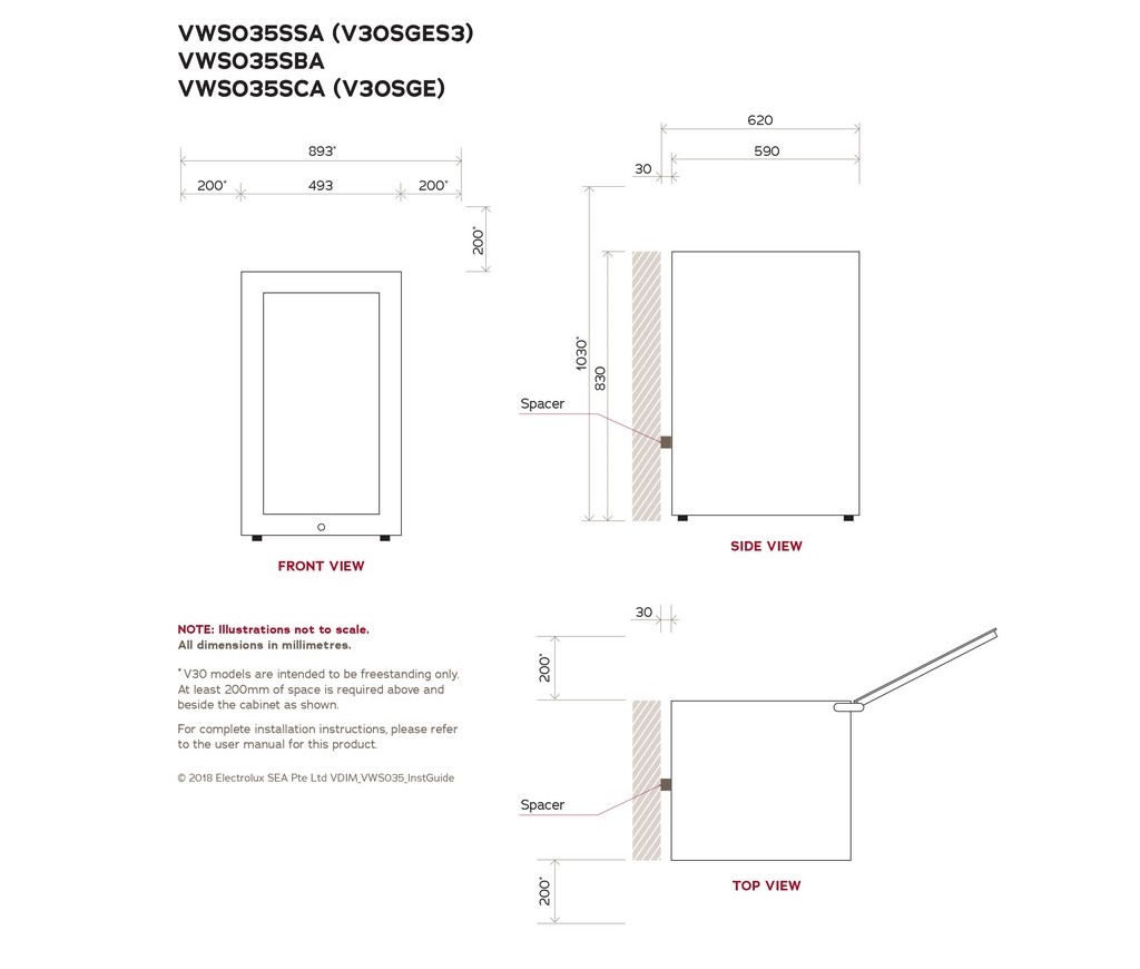 Vintec 35 Bottles Freestanding Wine Cabinet - Image 2