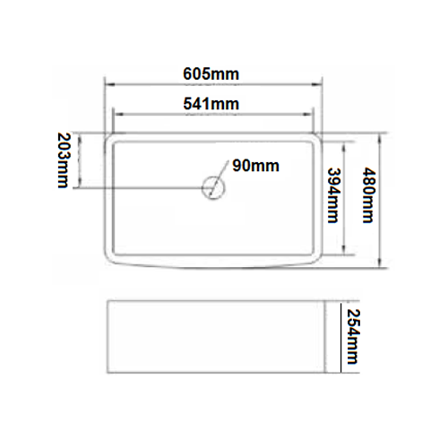 Cavarro 24" Fireclay Ceramic Farmhouse Kitchen Sink - Image 2