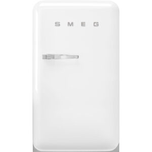 Smeg White, 50’S Retro Style Mini Single Door Refrigerator