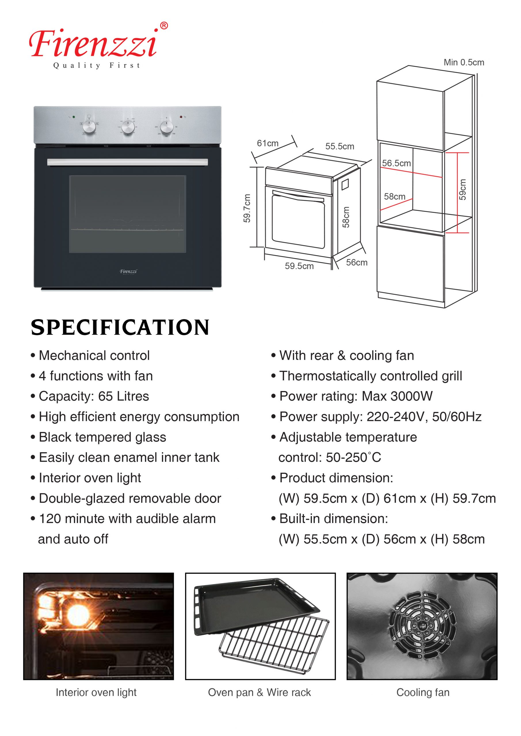 Firenzzi Built-in Oven - Image 2