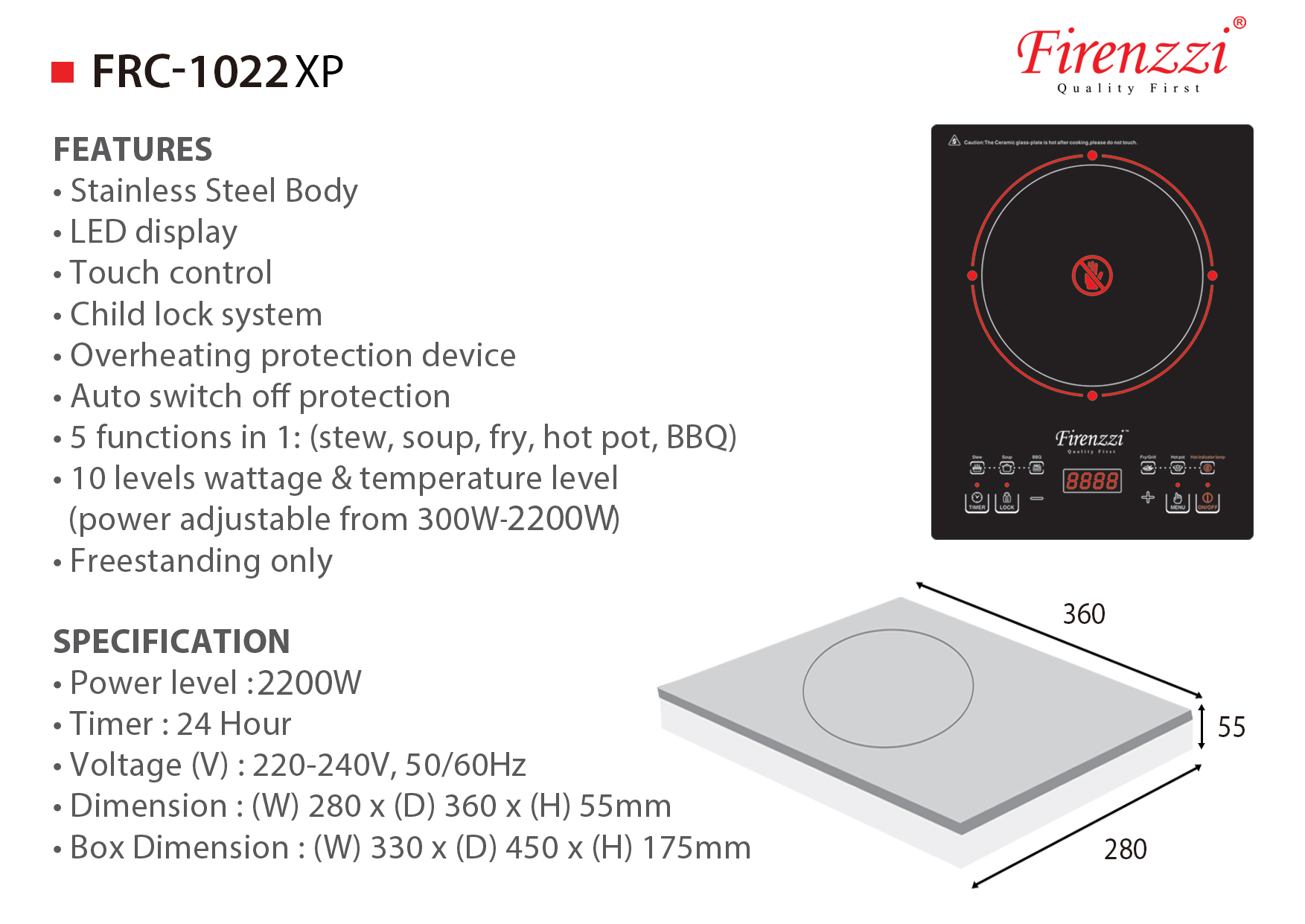 Firenzzi Ceramic Hob - Image 2
