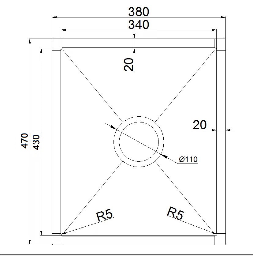 HUN & HCE HoneyComb Kitchen Sink Single Bowl - Image 2