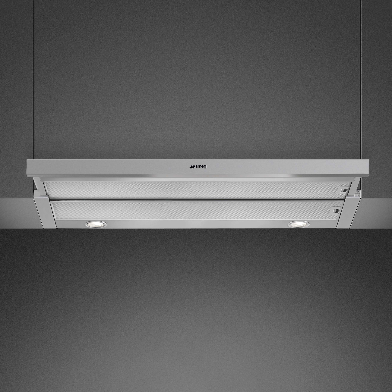 Smeg 90cm Telescopic Hood With Stainless Steel Front Panel - Image 2