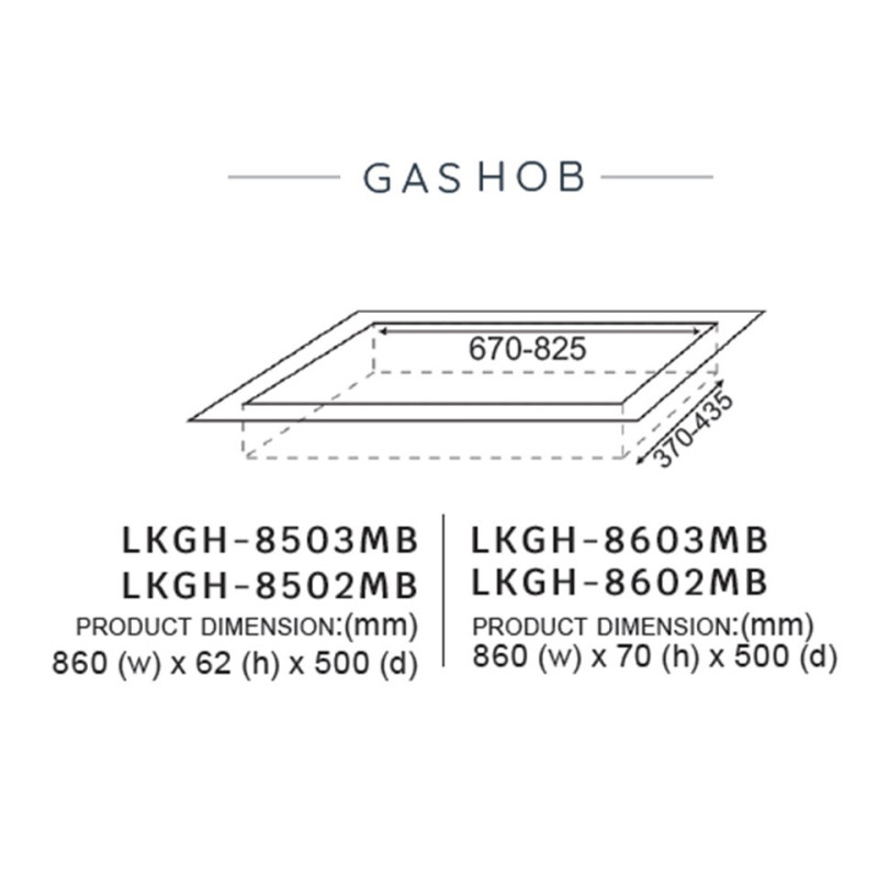 Lebensstil Kolektion 86 Series Volcano Wok Glass Hob 2 Burner - Image 2
