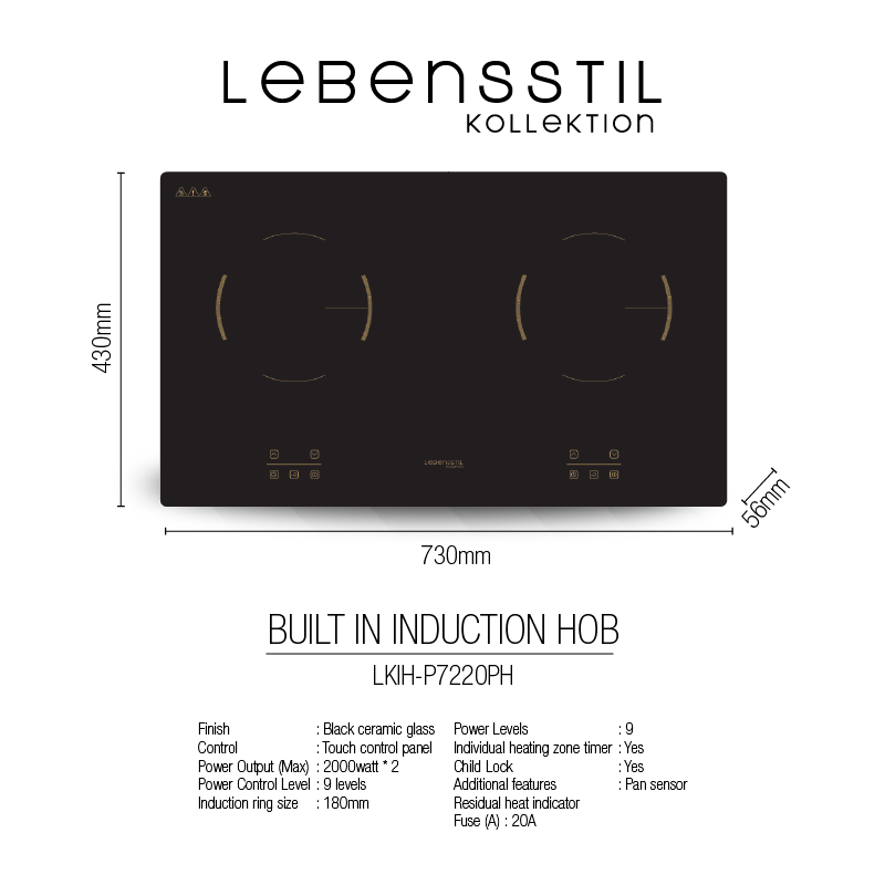 Lebensstil Kolektion Built- in Induction Hob - Image 2