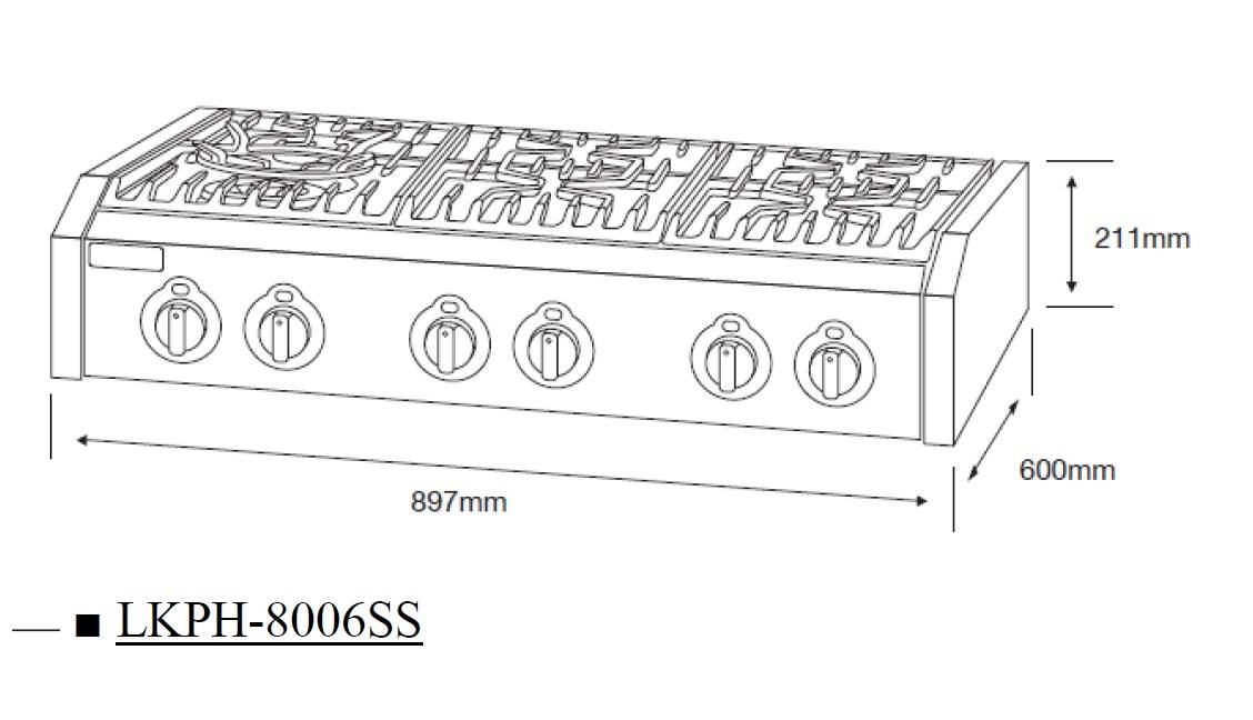 Lebensstil Kolektion 72L 5 Burner Freestanding Range Cooker - Image 2