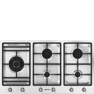 Smeg Stainless Steel 5 Burner Gas Hob