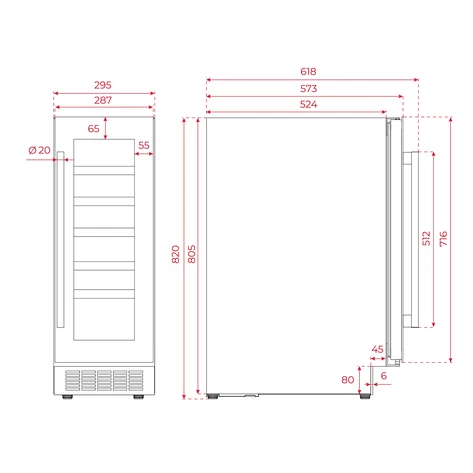 Teka Free standing wine cooler with capacity for 20 bottles - Image 2