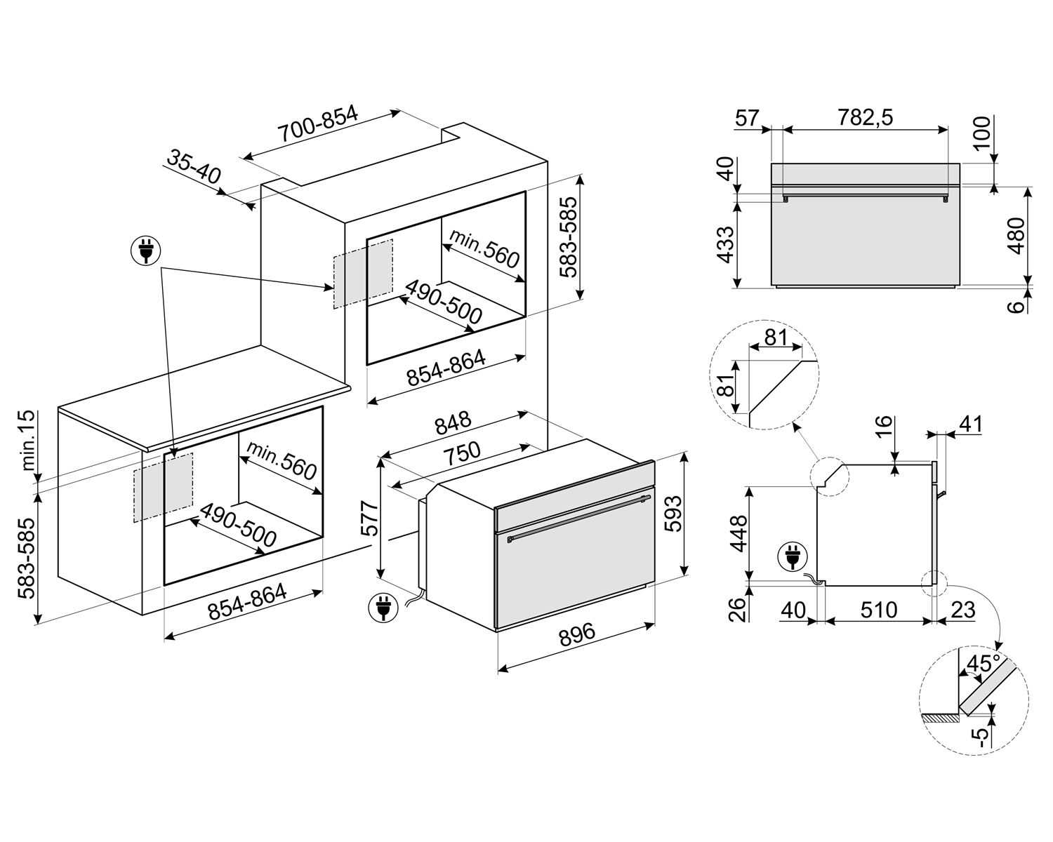 Smeg 115L Build- in Oven - Image 5