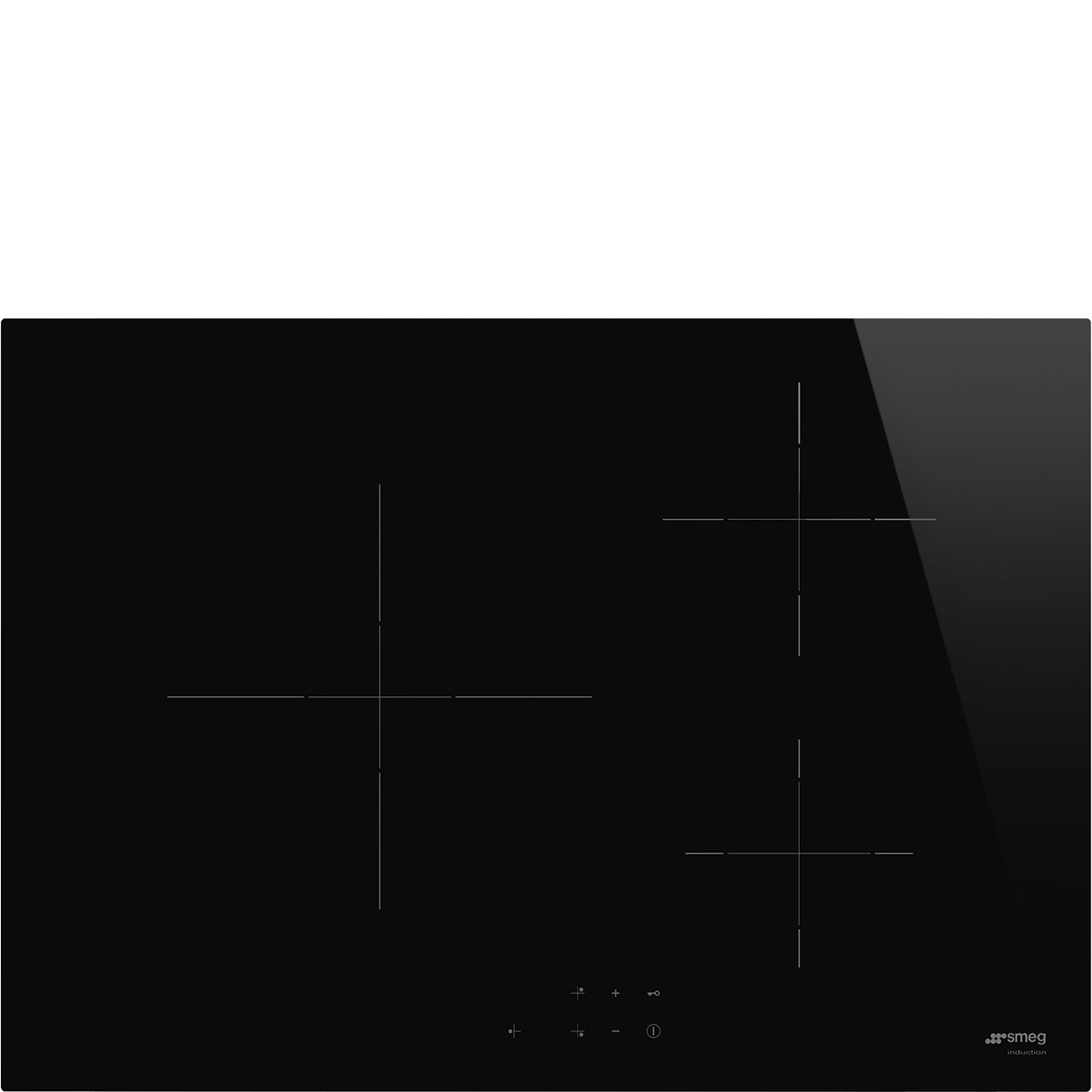 Smeg 72cm Induction Hob 3 Cooking Zones Black