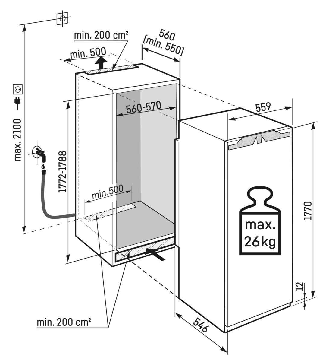 Liebherr Integrated Freezer with NoFrost - Image 3