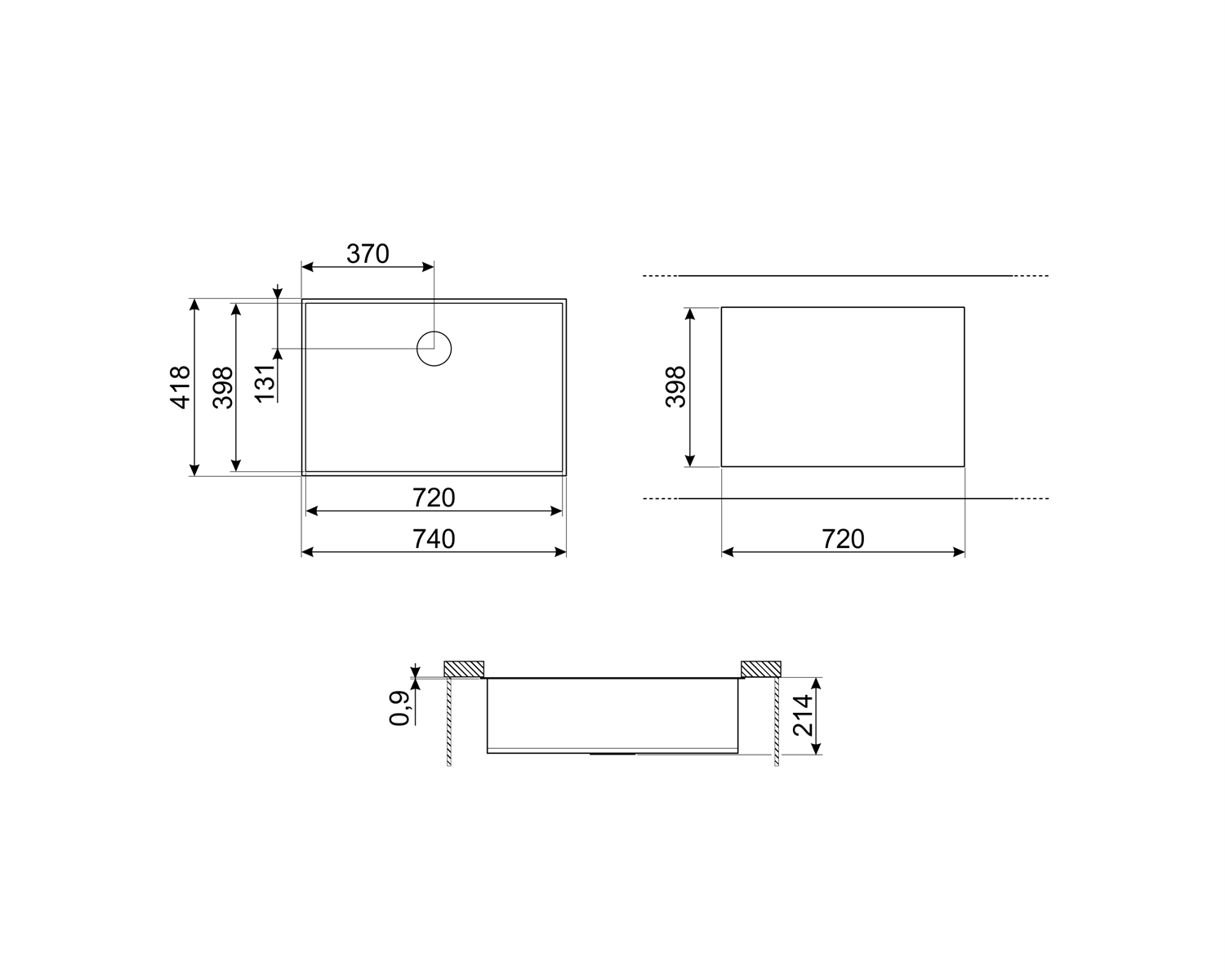 Smeg Stainless Steel Sink - Image 3