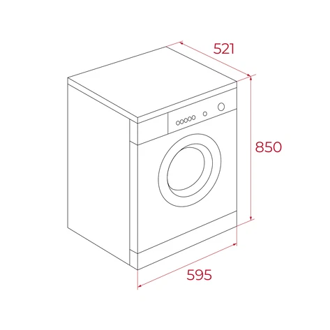 Teka touch control Washing machine with 8 kg capacity - Image 2