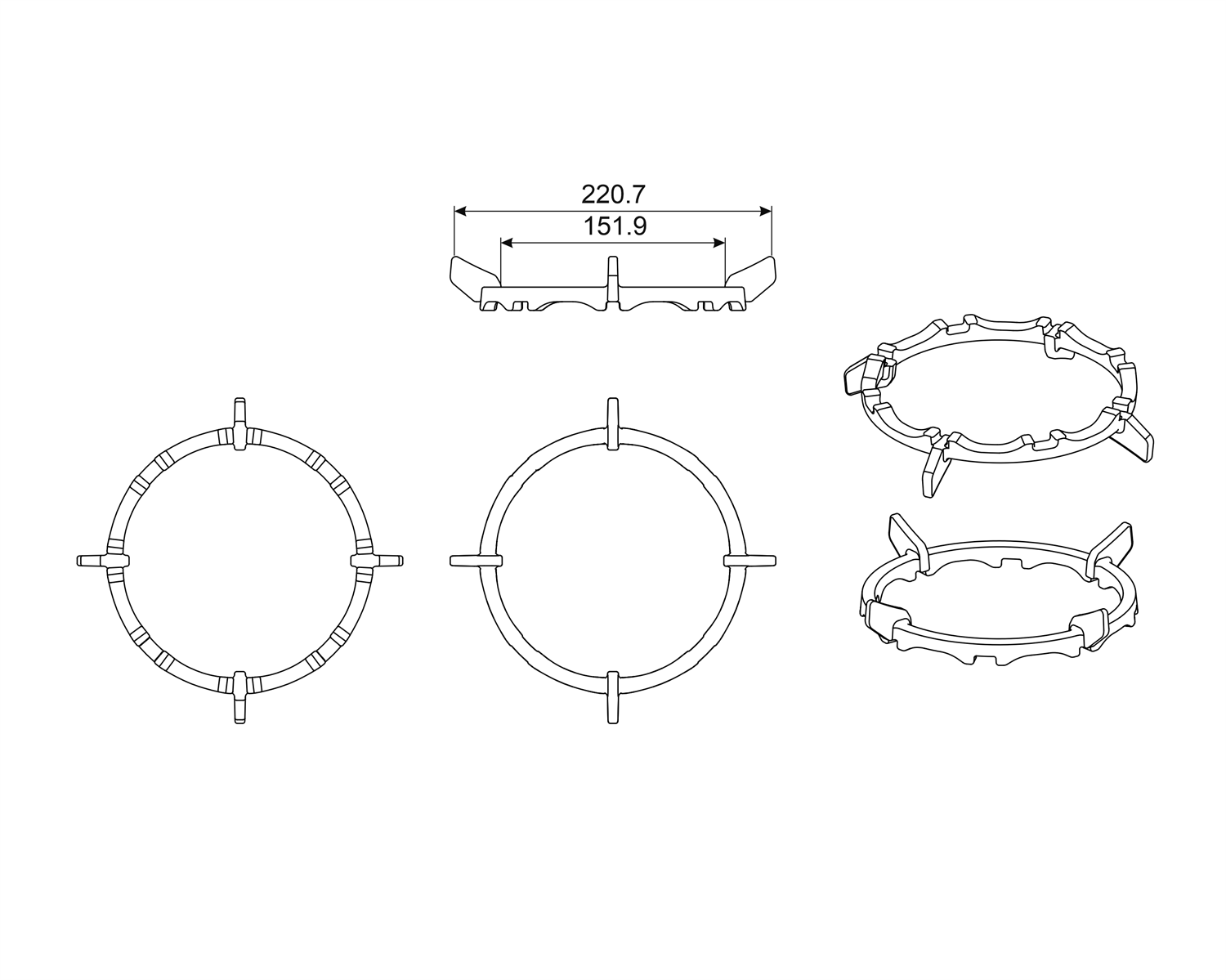 Smeg Cast Iron Wok Support - Image 2